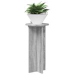 vidaXL Stojan na rastliny 2 pcs Sivá sonoma 29,5 x 29,5 x 60 cm – Obrázok 3