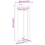 vidaXL Stojan na rastliny 2 pcs Staré drevo 29,5 x 29,5 x 60 cm – Obrázok 10