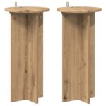 vidaXL Stojan na rastliny 2 pcs Dub artisan 29,5 x 29,5 x 60 cm – Obrázok 2