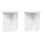 vidaXL Stojan na rastliny 2 pcs Biela Ø40 x 40 cm Kompozitné drevo – Obrázok 2