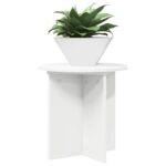 vidaXL Stojan na rastliny 2 pcs Biela Ø40 x 40 cm Kompozitné drevo – Obrázok 3