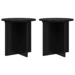 vidaXL Stojan na rastliny 2 pcs Čierna 40 x 40 x 40 cm – Obrázok 2