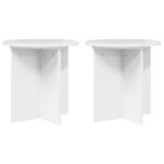 vidaXL Stojan na rastliny 2 pcs Biela s vysokým leskom 40 x 40 x 40 cm – Obrázok 2