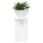 vidaXL Stojan na rastliny 2 pcs Biela Ø29,5 x 40 cm Kompozitné drevo – Obrázok 3