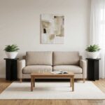 vidaXL Stojan na rastliny 2 pcs Čierna Ø29,5 x 40 cm Kompozitné drevo