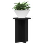 vidaXL Stojan na rastliny 2 pcs Čierna Ø29,5 x 40 cm Kompozitné drevo – Obrázok 3
