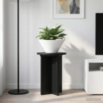vidaXL Stojan na rastliny 2 pcs Čierna Ø29,5 x 40 cm Kompozitné drevo – Obrázok 4