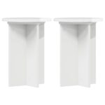 vidaXL Stojan na rastliny 2 pcs Biela s vysokým leskom Ø29,5 x 40 cm – Obrázok 2