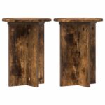 vidaXL Stojan na rastliny 2 pcs Dymový dub Ø29,5 x 40 cm – Obrázok 2