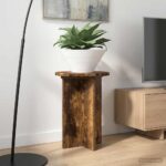 vidaXL Stojan na rastliny 2 pcs Dymový dub Ø29,5 x 40 cm – Obrázok 4