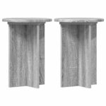 vidaXL Stojan na rastliny 2 pcs Sivá sonoma Ø29,5 x 40 cm – Obrázok 2