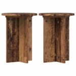 vidaXL Stojan na rastliny 2 pcs Staré drevo Ø29,5 x 40 cm – Obrázok 2