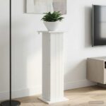vidaXL Stojan na rastliny Biela 30,5 x 30 x 100,5 cm Kompozitné drevo – Obrázok 4