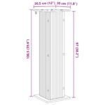 vidaXL Stojan na rastliny Biela 30,5 x 30 x 100,5 cm Kompozitné drevo – Obrázok 9