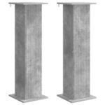 vidaXL Stojan na rastliny 2 pcs Betónovo sivá 30,5 x 30 x 100,5 cm – Obrázok 2
