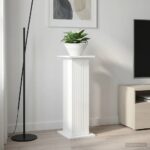 vidaXL Stojan na rastliny Biela 30,5 x 30 x 80,5 cm Kompozitné drevo – Obrázok 4
