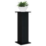 vidaXL Stojan na rastliny Čierna 30,5 x 30 x 80,5 cm Kompozitné drevo – Obrázok 3