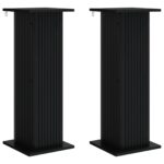 vidaXL Stojan na rastliny 2 pcs Čierna 30,5 x 30 x 80,5 cm – Obrázok 2