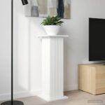 vidaXL Stojan na rastliny Biela s vysokým leskom 30,5 x 30 x 80,5 cm – Obrázok 4