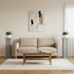 vidaXL Stojan na rastliny 2 pcs Sivá sonoma 30,5 x 30 x 80,5 cm