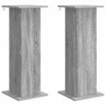 vidaXL Stojan na rastliny 2 pcs Sivá sonoma 30,5 x 30 x 80,5 cm – Obrázok 2