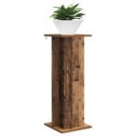 vidaXL Stojan na rastliny Staré drevo 30,5 x 30 x 80,5 cm – Obrázok 3