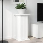 vidaXL Stojan na rastliny Biela 30,5 x 30 x 60,5 cm Kompozitné drevo