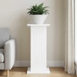 vidaXL Stojan na rastliny Biela 30,5 x 30 x 60,5 cm Kompozitné drevo – Obrázok 4