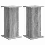 vidaXL Stojan na rastliny 2 pcs Sivá sonoma 30,5 x 30 x 60,5 cm – Obrázok 2