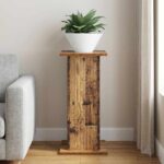 vidaXL Stojan na rastliny Staré drevo 30,5 x 30 x 60,5 cm – Obrázok 4