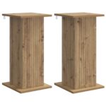 vidaXL Stojan na rastliny 2 pcs Dub artisan 30,5 x 30 x 60,5 cm – Obrázok 2