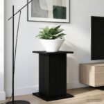vidaXL Stojan na rastliny Čierna 30,5 x 30 x 43 cm Kompozitné drevo – Obrázok 4