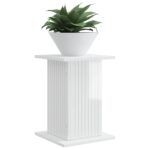 vidaXL Stojan na rastliny 2 pcs Biela s vysokým leskom – Obrázok 3