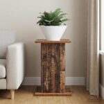 vidaXL Stojan na rastliny Staré drevo 30,5 x 30 x 43 cm – Obrázok 4