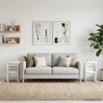 vidaXL Bočná skrinka 2 pcs Biely Ø40 x 50 cm Konštruované drevo