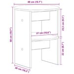 vidaXL Bočná skrinka Čierny Ø40 x 50 cm Konštruované drevo – Obrázok 10