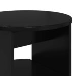 vidaXL Bočná skrinka 2 pcs Čierny Ø40 x 50 cm Konštruované drevo – Obrázok 10