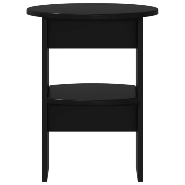 vidaXL Bočná skrinka 2 pcs Čierny Ø40 x 50 cm Konštruované drevo – Obrázok 6
