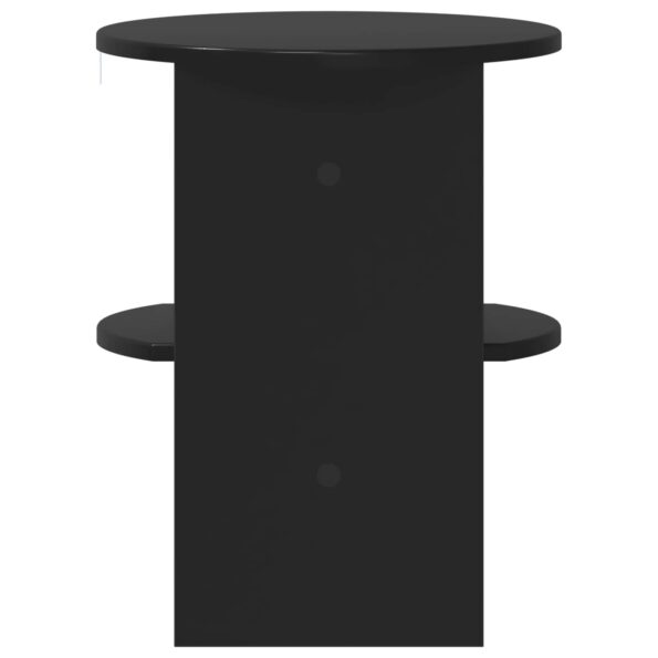 vidaXL Bočná skrinka 2 pcs Čierny Ø40 x 50 cm Konštruované drevo – Obrázok 7