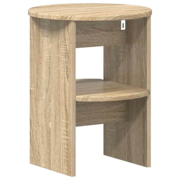 vidaXL Bočná skrinka Sonoma dub Ø40 x 50 cm Konštruované drevo – Obrázok 7