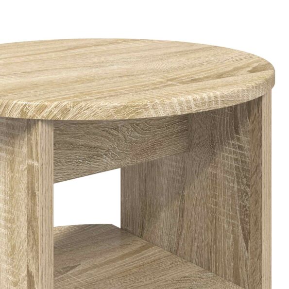 vidaXL Bočná skrinka Sonoma dub Ø40 x 50 cm Konštruované drevo – Obrázok 9