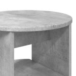 vidaXL Bočná skrinka Betónovo Sivá Ø40 x 50 cm Konštruované drevo – Obrázok 8