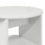 vidaXL Bočná skrinka 2 pcs Vysoký Lesklý Biely Ø40 x 50 cm – Obrázok 10
