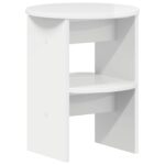 vidaXL Bočná skrinka 2 pcs Vysoký Lesklý Biely Ø40 x 50 cm – Obrázok 5