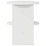 vidaXL Bočná skrinka 2 pcs Vysoký Lesklý Biely Ø40 x 50 cm – Obrázok 7