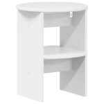 vidaXL Bočná skrinka 2 pcs Vysoký Lesklý Biely Ø40 x 50 cm – Obrázok 8