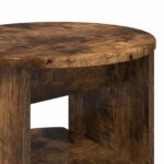 vidaXL Bočná skrinka Údený Dub Ø40 x 50 cm Konštruované drevo – Obrázok 8