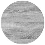 vidaXL Bočná skrinka Sivá Sonoma Ø40 x 50 cm Konštruované drevo – Obrázok 7