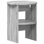 vidaXL Bočná skrinka 2 pcs Sivá Sonoma Ø40 x 50 cm Konštruované drevo – Obrázok 8
