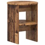 vidaXL Bočná skrinka 2 pcs Staré drevo Ø40 x 50 cm Konštruované drevo – Obrázok 5